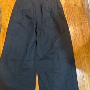 Madewell wide legs black pants Cotton size 0